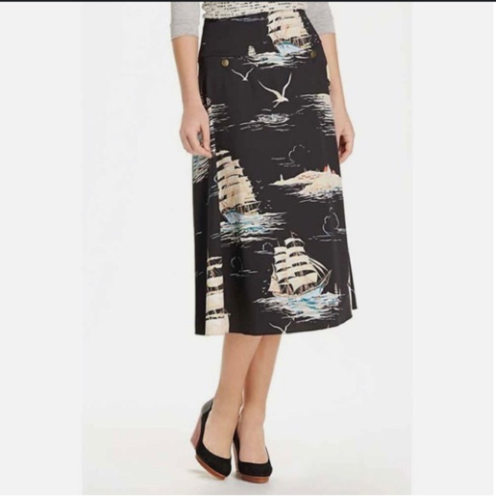 Anthropologie LeifNotes Sailaway Circle Skirt